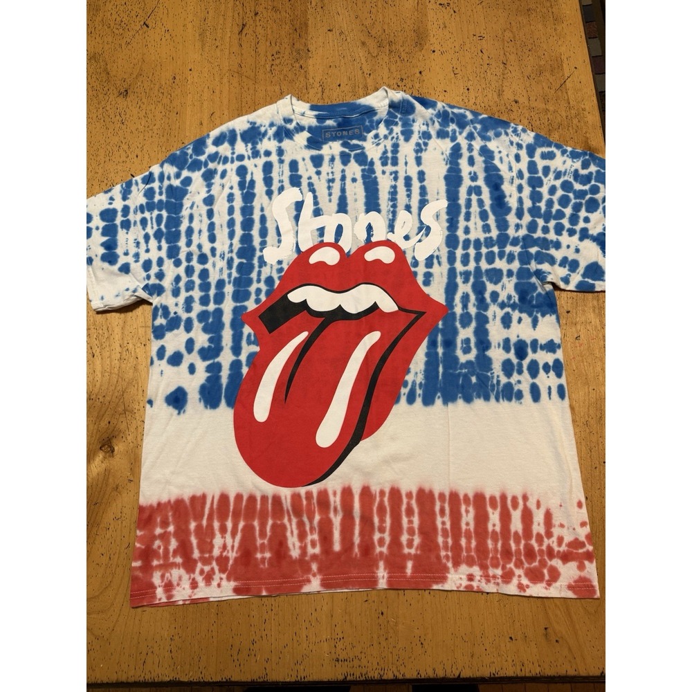 Rolling Stones Shirt No Filter 2019 Tour Tie Dye STONES Crew Neck Size XLarge